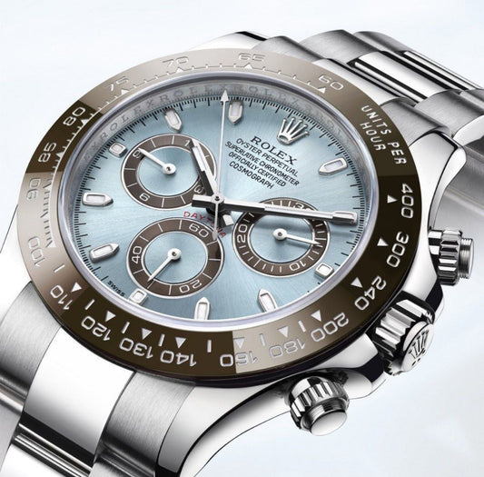Rolex Daytona Cosmograph Stainless Steel Sky Blue Dial Japanese Master Quality Mens Watch