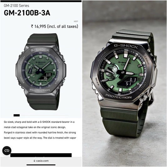 G-SHOCK GM 2100 GREEN METAL BODY