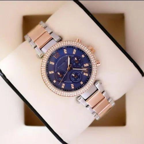 MICHAEL KORS PARKER TWO TONE BLUE DIAL