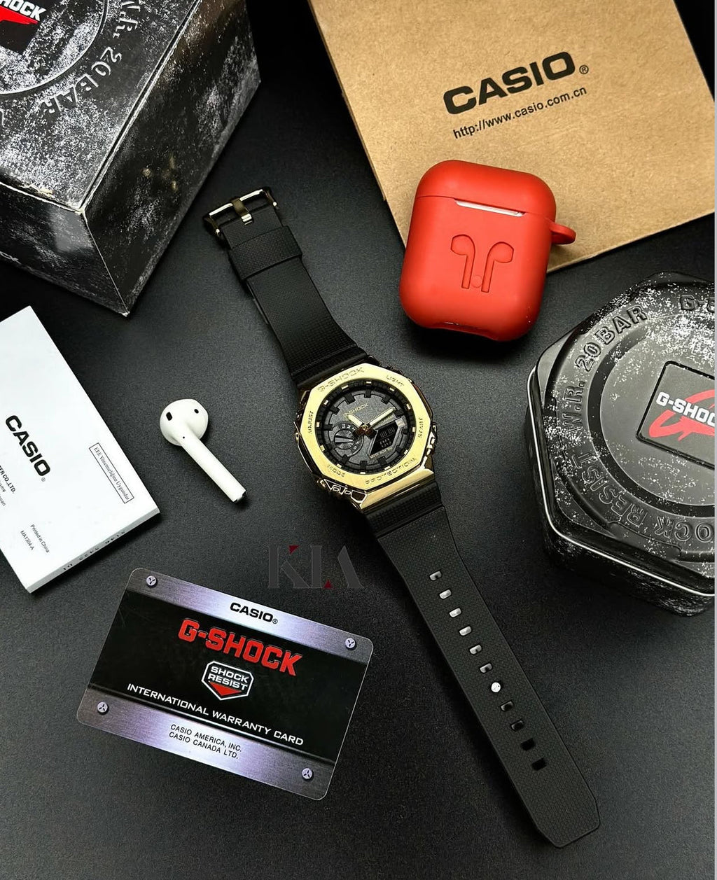 G-SHOCK GM-2100 GOLD BLACK DIAL METAL BODY [PREMIUM QUALITY]