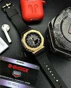 G-SHOCK GM-2100 GOLD BLACK DIAL METAL BODY [PREMIUM QUALITY]