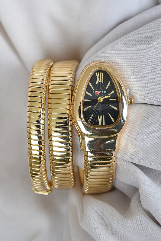 BVL SERPENTINE WITHOUT STONE GOLD STRAP SPIRAL