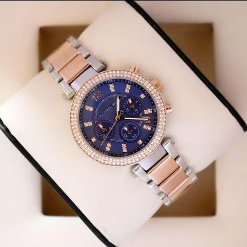 MICHAEL KORS PARKER TWO TONE BLUE DIAL
