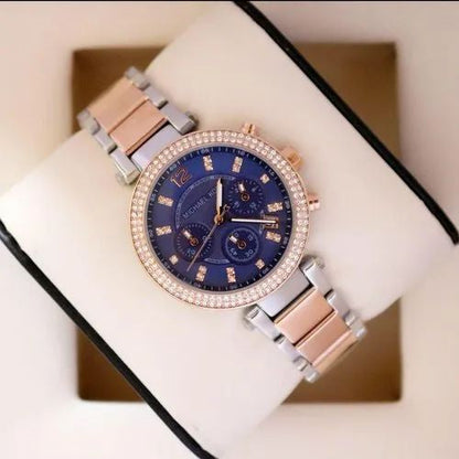 MICHAEL KORS PARKER TWO TONE BLUE DIAL