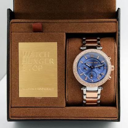 MICHAEL KORS PARKER TWO TONE BLUE DIAL