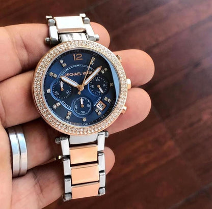 MICHAEL KORS PARKER TWO TONE BLUE DIAL