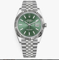 Rolex Date Just 41 Mint Green Dial & Jubli Chain Automatic Mens Watch