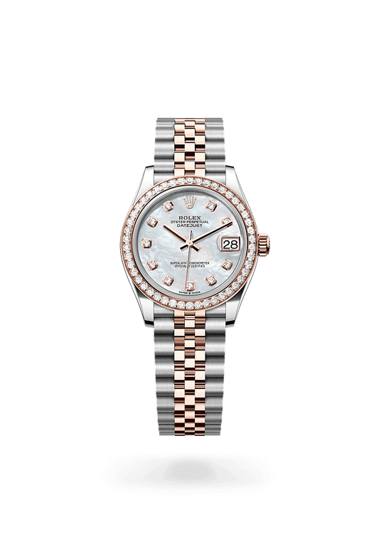 Rolex Datejust Woman Oyster, 31 mm, Oystersteel, Everose gold and diamonds (Automatic) ZR QUALITY