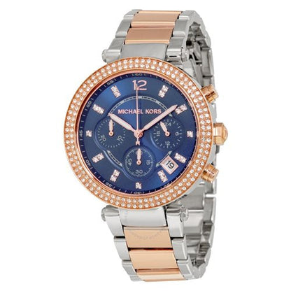 MICHAEL KORS PARKER TWO TONE BLUE DIAL