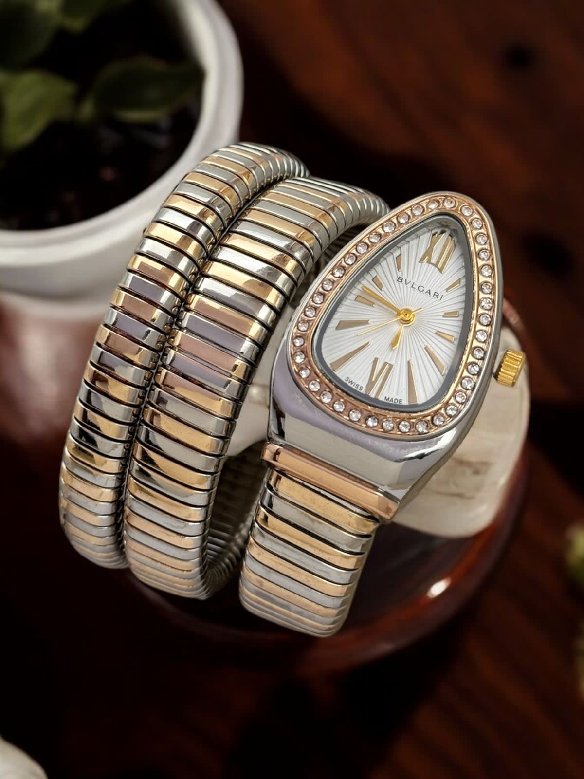 BVLGARI TWO TONE GOLD STRAP