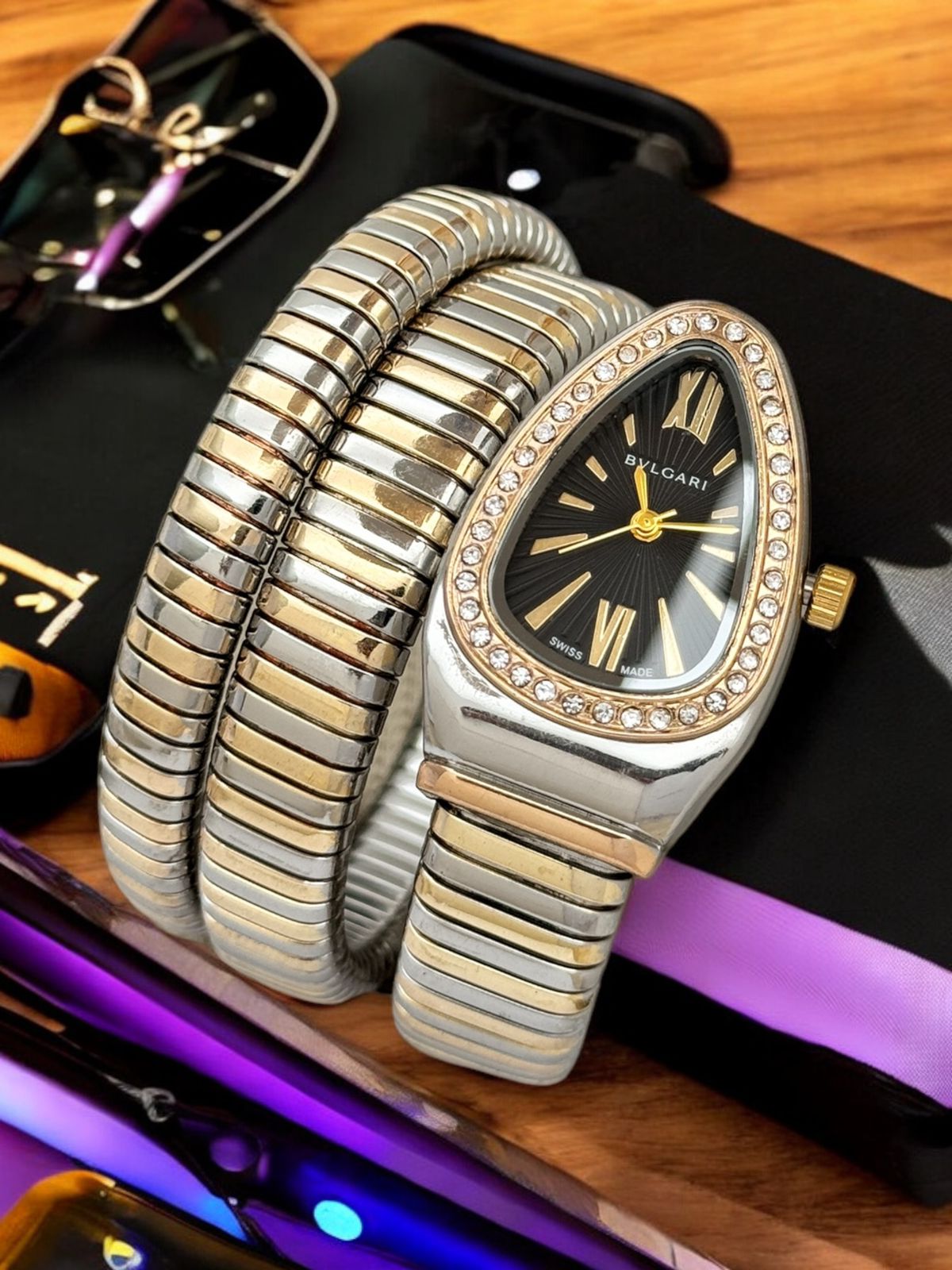 BVLGARI TWO TONE GOLD STRAP